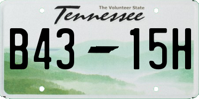 TN license plate B4315H