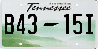 TN license plate B4315I