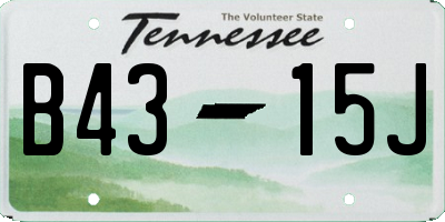 TN license plate B4315J