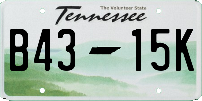 TN license plate B4315K