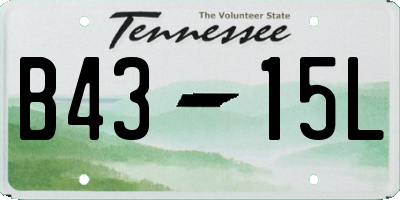 TN license plate B4315L