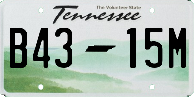 TN license plate B4315M