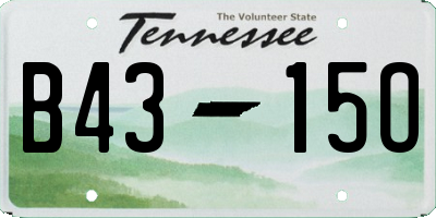 TN license plate B4315O