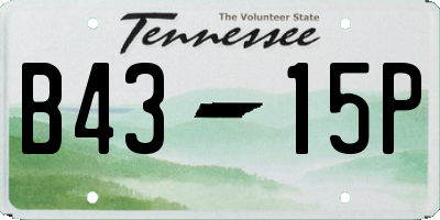 TN license plate B4315P