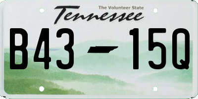 TN license plate B4315Q