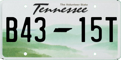TN license plate B4315T
