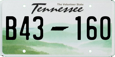TN license plate B4316O