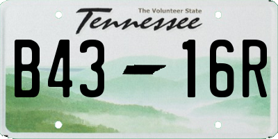 TN license plate B4316R