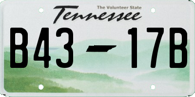 TN license plate B4317B