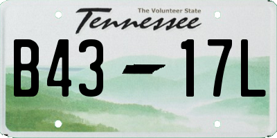 TN license plate B4317L