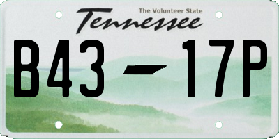 TN license plate B4317P
