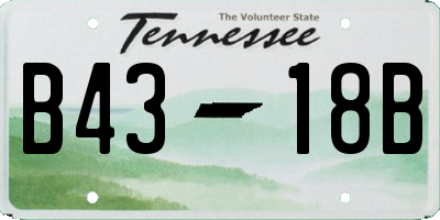 TN license plate B4318B