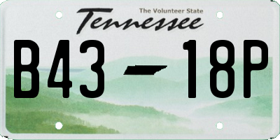 TN license plate B4318P