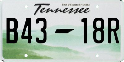 TN license plate B4318R