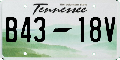 TN license plate B4318V
