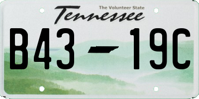 TN license plate B4319C