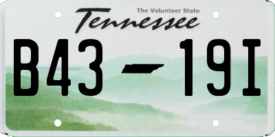 TN license plate B4319I