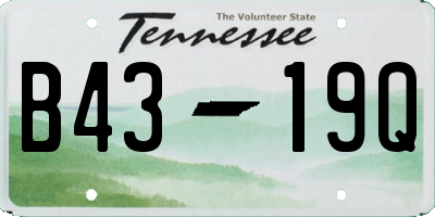 TN license plate B4319Q