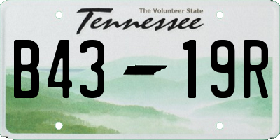 TN license plate B4319R