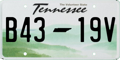 TN license plate B4319V