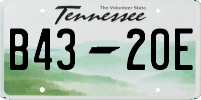 TN license plate B4320E