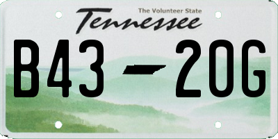 TN license plate B4320G