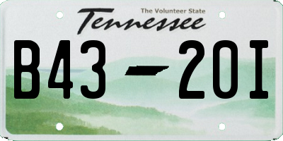 TN license plate B4320I