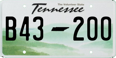TN license plate B4320O