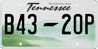 TN license plate B4320P