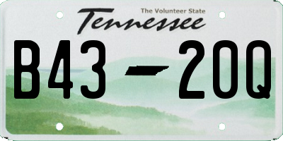 TN license plate B4320Q