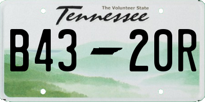 TN license plate B4320R