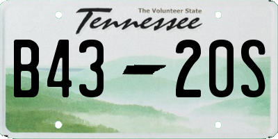 TN license plate B4320S