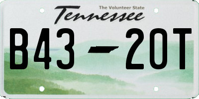 TN license plate B4320T