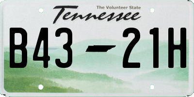 TN license plate B4321H