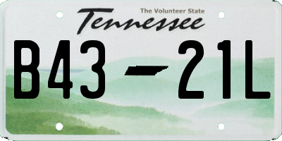 TN license plate B4321L
