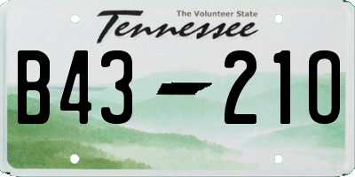 TN license plate B4321O