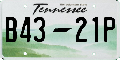 TN license plate B4321P