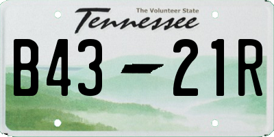 TN license plate B4321R