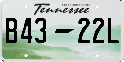 TN license plate B4322L