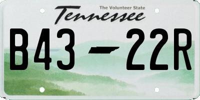 TN license plate B4322R
