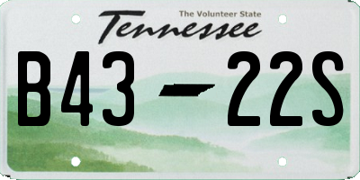 TN license plate B4322S