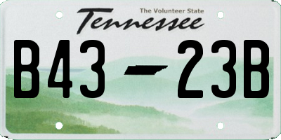TN license plate B4323B