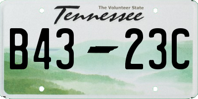 TN license plate B4323C