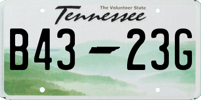 TN license plate B4323G