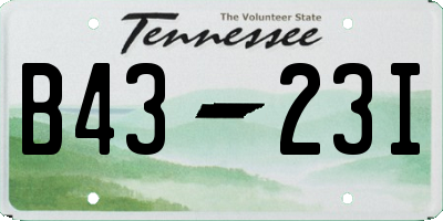 TN license plate B4323I