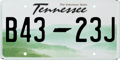TN license plate B4323J