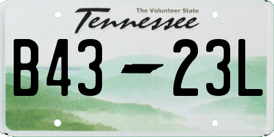 TN license plate B4323L