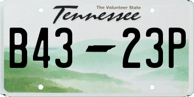 TN license plate B4323P