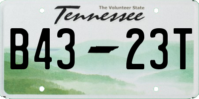 TN license plate B4323T