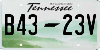 TN license plate B4323V